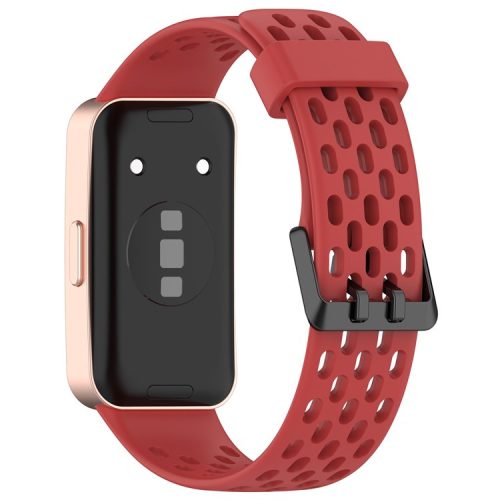 For Huawei Band 9 / 9 NFC / 8 / 8 NFC Replacement Band Adjustable Silicone Watch Strap - Red