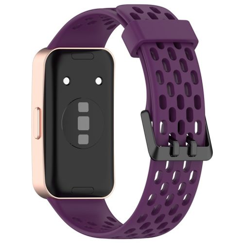 For Huawei Band 9 / 9 NFC / 8 / 8 NFC Replacement Band Adjustable Silicone Watch Strap - Dark Purple