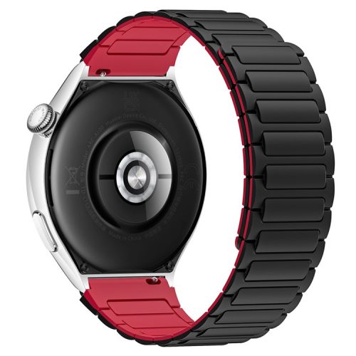 Silicone Watch Band for Huawei Watch 4 / 4 Pro / GT 4 46mm Magnetic Wrist Strap - Black / Red