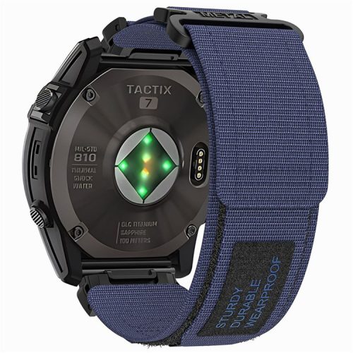 For Garmin Quatix 7 Pro / Approach S62 Watch Band 22mm Quick Release Nylon Sports Strap - Midnight Blue