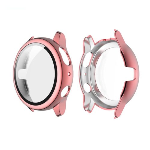 ENKAY HAT PRINCE ENK-AC8204 Electroplating PC Frame Tempered Glass Protector Cover for Samsung Galaxy Watch Active2 40mm - Pink