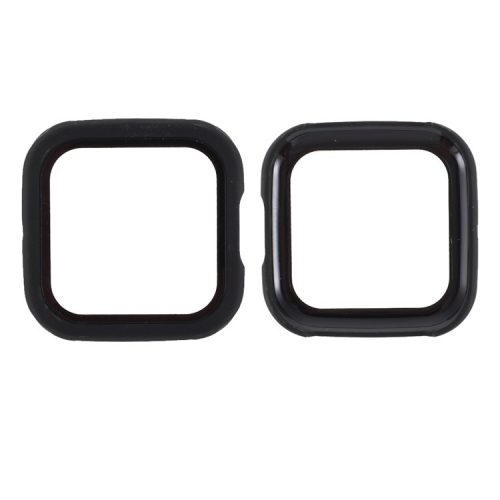 Electroplating PC Frame Tempered Glass Protector Cover for Fitbit Versa 2 - Black