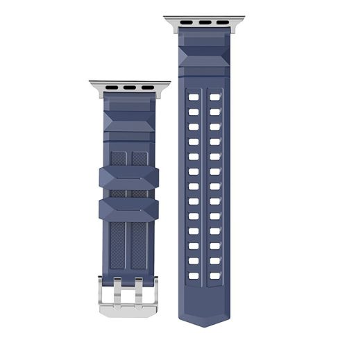 AHASTYLE WA12 Watch Strap for Apple Watch Series 10 46mm / Ultra 2 Ultra 49mm /  Series 9 8 7 45mm / 6 5 4 SE (2023) SE (2022) SE 44mm / 3 2 1 42mm Silicone Watchband - Blue