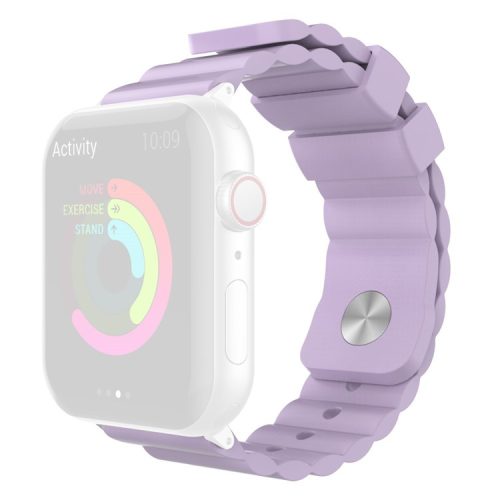 AHASTYLE WA02 Watch Band for Apple Watch Series 10 42mm / 9 8 7 41mm / SE (2023) SE (2022) SE 6 5 4 40mm / 3 2 1 38mm Silicone Replacement Straps - Lavender Purple