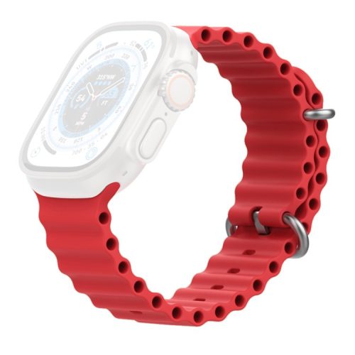 AHASTYLE WG102 for Apple Watch 10 46mm / Ultra 2 / Ultra 49mm / 9 8 7 45mm / SE (2023) SE (2022) SE 6 5 4 44mm / 3 2 1 42mm Watch Strap - Red