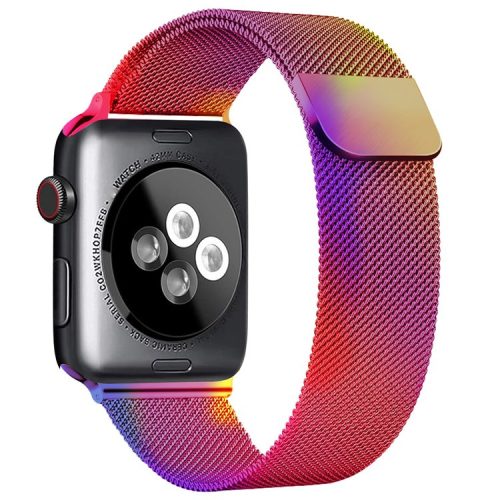 AHASTYLE WG42-1 For Apple Watch 10 46mm / Ultra 2 / Ultra 49mm / 9 8 7 45mm / SE (2023) SE (2022) SE 6 5 4 44mm / 3 2 1 42mm Milanese Wrist Band - Multi-Color