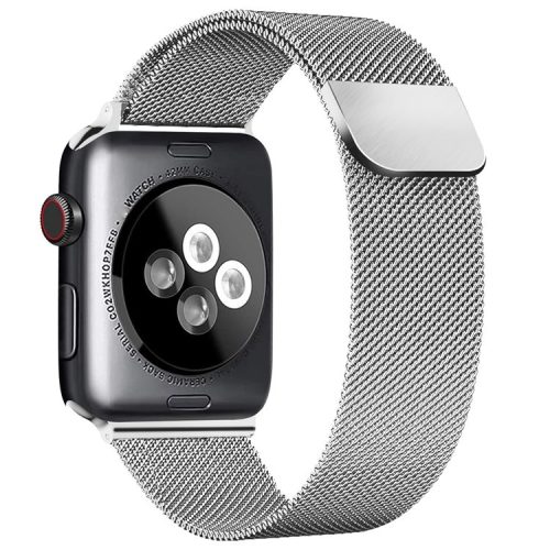 AHASTYLE WG42-1 For Apple Watch 10 46mm / Ultra 2 / Ultra 49mm / 9 8 7 45mm / SE (2023) SE (2022) SE 6 5 4 44mm / 3 2 1 42mm Milanese Wrist Band - Silver