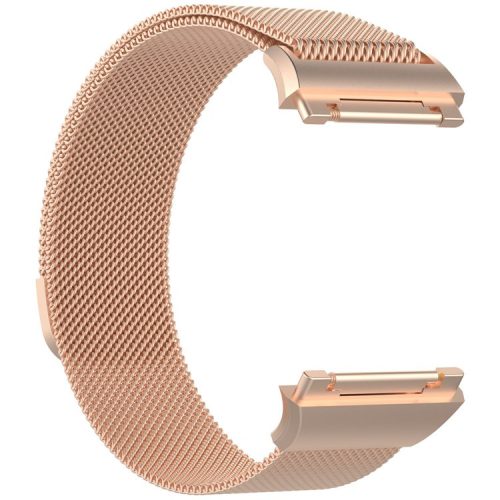 For Fitbit Ionic Luxury Milanese Magnetic Stainless Steel Watch Band Replacement - Size: S, Rose Gold Color