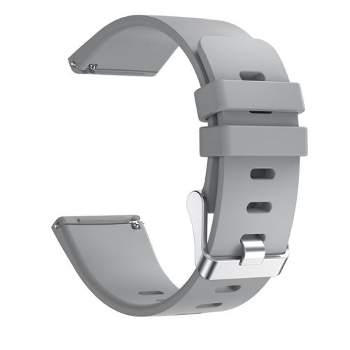 Adjustable Silicon Watch Wrist Strap, Length: 102 + 95mm for Fitbit Versa - Grey