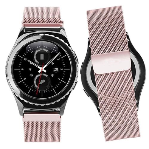 20mm Magnetic Milanese Loop Metal Watch Wrist Band for Huawei Watch 2 - Pink