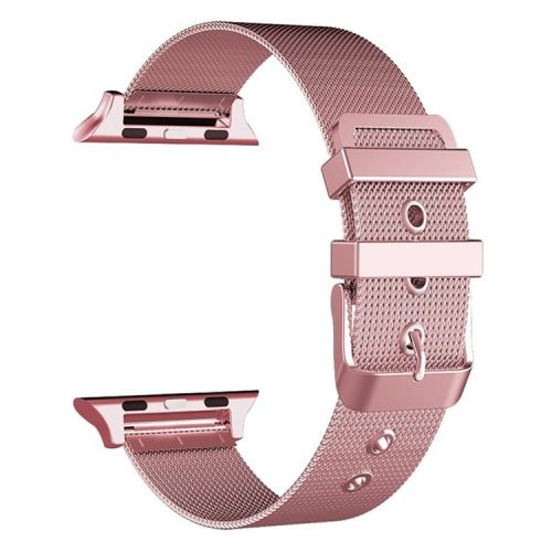 Classic Buckle Milanese Stainless Steel Watch Strap Replacement for Apple Watch Series 10 46mm / Ultra 2 Ultra 49mm / 9 8 7 45mm / SE (2023) SE (2022) SE 6 5 4 44mm / 3 2 1 42mm - Pink