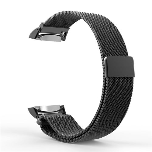 Magnetic Metal Milanese Wrist Watch Strap + Stainless Steel Connector for Samsung Gear S2 (SM-R730/SM-R720) - Black