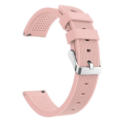 20mm Forehead Wrinkles Texture Soft Silicone Watch Strap Replacement for Huami Amazfit Watch Youth Edition - Pink