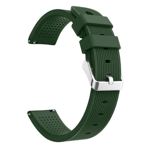 20mm Forehead Wrinkles Texture Soft Silicone Wristwatch Band Replacement for Huami Amazfit Watch Youth Edition - Army Green