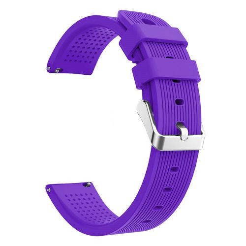 20mm Forehead Wrinkles Texture Flexible Soft Silicone Watch Strap Replacement for Huami Amazfit Watch Youth Edition - Purple