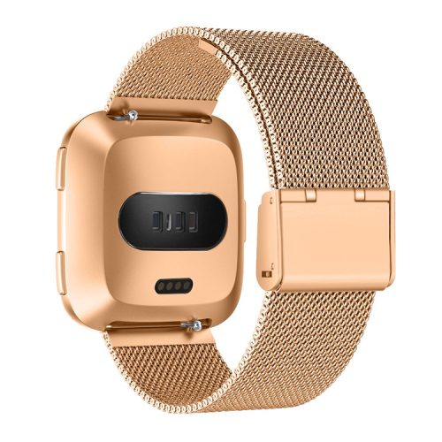 Luxury Milanese Band for Fitbit Versa/Versa 2/Versa Lite, Stainless Steel Watch Strap Replacement - Rose Gold