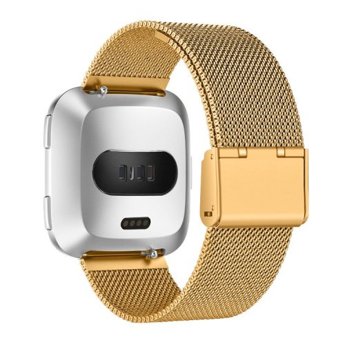 Luxury Milanese Band for Fitbit Versa/Versa 2/Versa Lite, Stainless Steel Watch Strap Replacement - Gold