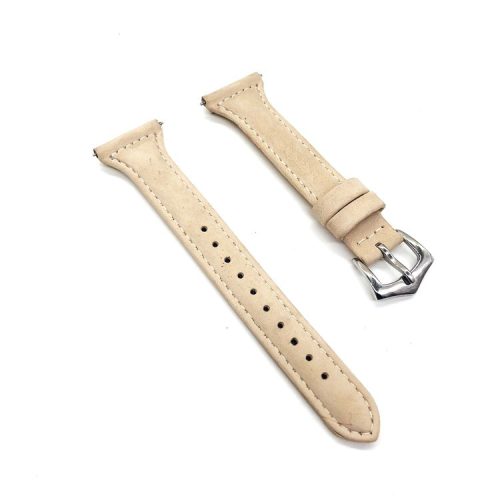 Full Grain Cowhide Leather Bracelet Wrist Strap for Fitbit Versa - Beige