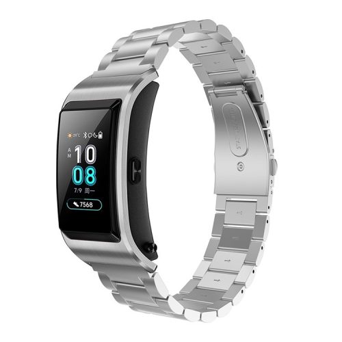 Three Beads Classic Buckle Metal Wristband for Huawei TalkBand B5 - Silver