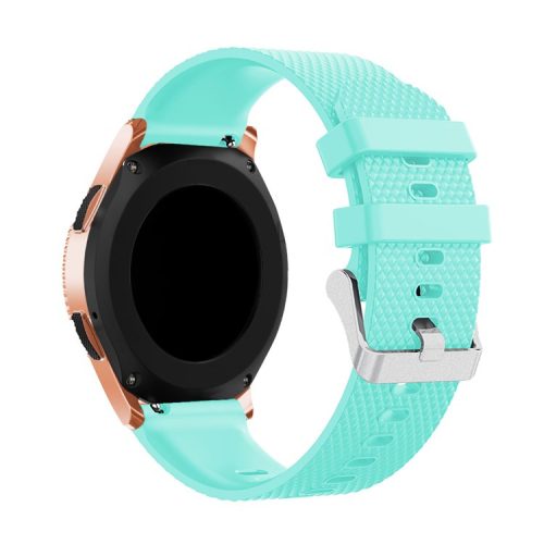 20mm Silicone Watch Strap Adjustable Watchband Bracelet for Samsung Galaxy Watch 42mm - Cyan