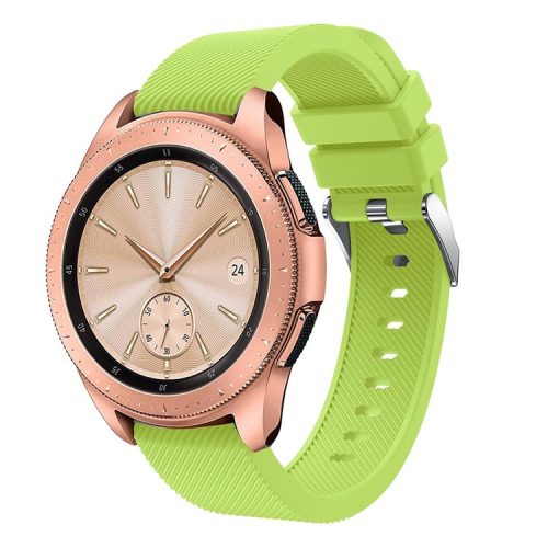 Twill Texture Silicone Watch Strap Replacement for Samsung Galaxy Watch 42mm - Green