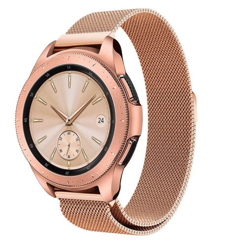 20mm Milanese Watch Band for Samsung Galaxy Watch 42mm, Stainless Steel Magnetic Wrist Strap - Rose Gold