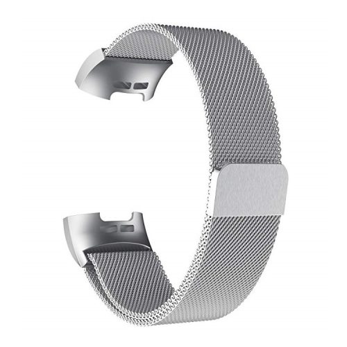 Stainless Steel Milanese Wrist Watch Strap for Fitbit Charge 4 / 3 - Silver