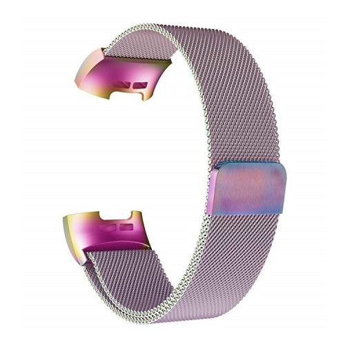 Stainless Steel Milanese Wrist Watch Strap Part for Fitbit Charge 4 / 3 - Multicolor