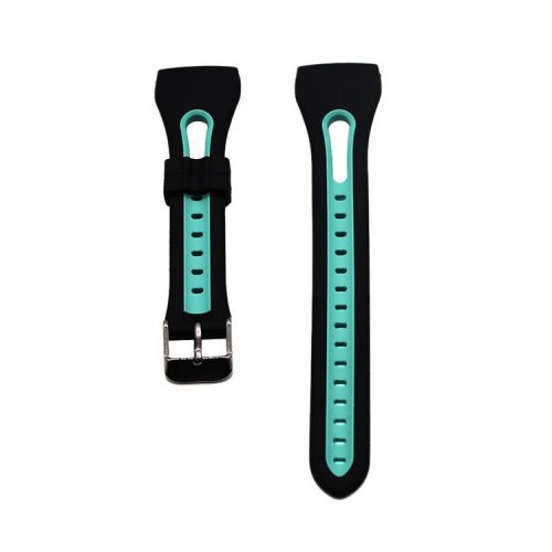 Two-color Silicone Wrist Band for Fitbit Charge 4 / 3 - Black / Baby Blue