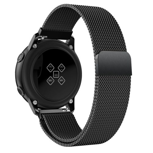 Milanese Mesh Stainless Steel Magnetic Watch Strap for Samsung Galaxy Watch Active SM-R500 - Black