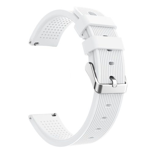 20mm Forehead Wrinkles Texture Soft Silicone Watch Band for Samsung Galaxy Watch Active SM-R500 - White