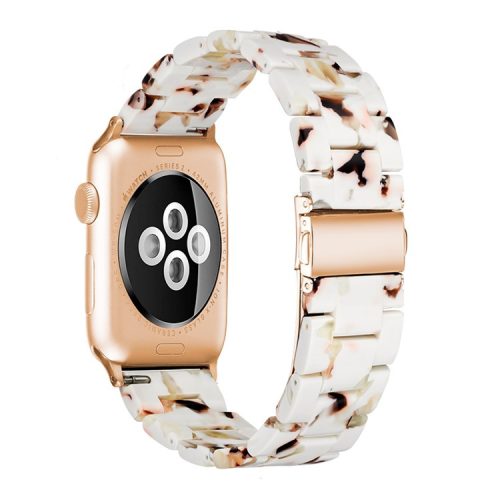 Waterproof Resin Watch Band Strap for Apple Watch Series 10 42mm / 9 8 7 41mm / SE (2023) SE (2022) SE 6 5 4 40mm / 3 2 1 38mm - Coffee