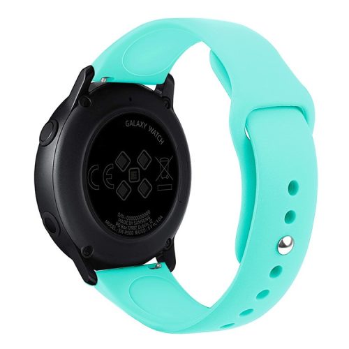 20mm Soft Silicone Watch Band Replacement for Samsung Galaxy Watch Active SM-R500 - Cyan