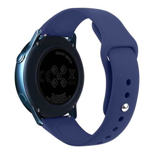 20mm Soft Silicone Watch Band Replacement for Samsung Galaxy Watch Active SM-R500 - Navy Blue