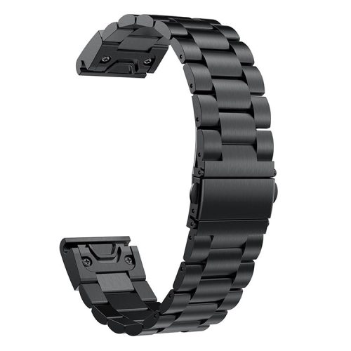 Stainless Steel Link Chain Watch Wrist Band for Garmin Fenix 5X - Black