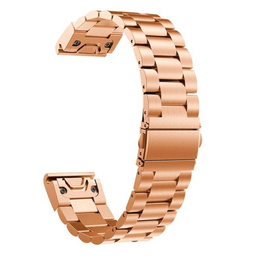 Stainless Steel Link Chain Watch Wrist Band for Garmin Fenix 5X - Rose Gold