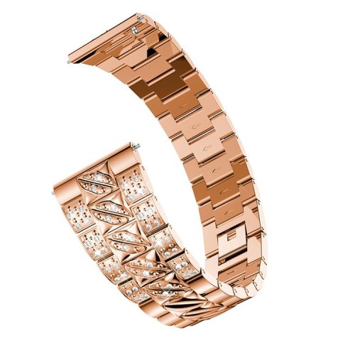 Stylish Rhinestone Decor Alloy Watch Band Replacement for Huawei Watch GT - Rose Gold