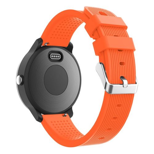 20mm Stripes Texture Silicone Watchband for Garmin Vivoactive 3 Adjustable Watch Strap Replacement - Orange