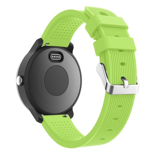 20mm Stripes Texture Silicone Watchband for Garmin Vivoactive 3 Adjustable Watch Strap Replacement - Green