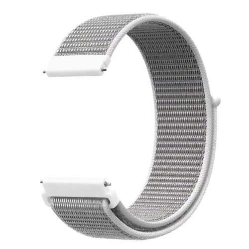 22mm Soft Breathable Nylon Sport Loop Wrist Band Strap for Huawei Watch GT/Watch 2 Pro/Honor Watch Magic - Silver