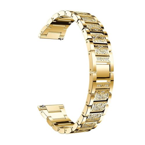 22mm Universal Rhinestone Decor Metal Watch Band for Huawei Watch GT / Samsung Gear S3 Classic / S3 Frontier - Gold