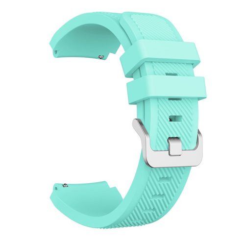 22mm Silicone Wrist Strap Pin Buckle Sports Watch Band Replacement for Huawei Watch GT - Cyan