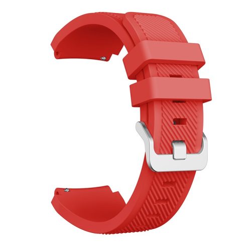 22mm Silicone Wrist Strap Pin Buckle Sports Watch Band Replacement for Huawei Watch GT - Red