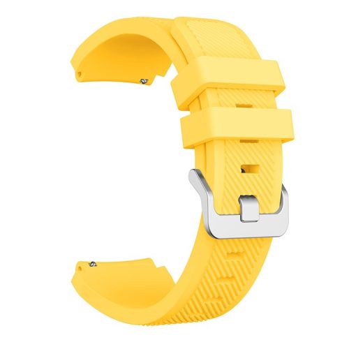 22mm Silicone Wrist Strap Pin Buckle Sports Watch Band Replacement for Huawei Watch GT - Yellow