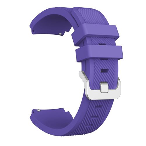 22mm Silicone Wrist Strap Pin Buckle Sports Watch Band Replacement for Huawei Watch GT - Purple