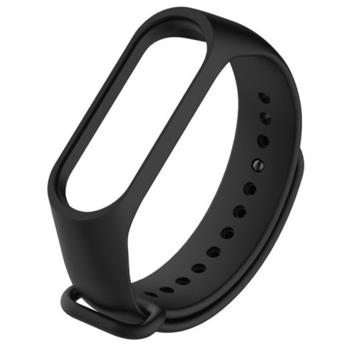 Single-color Silicone Wrist Band Replacement for Xiaomi Mi Band 4 - Black