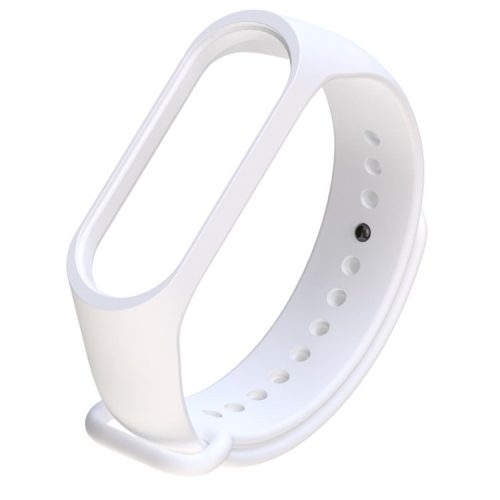 Single-color Silicone Wrist Band Replacement for Xiaomi Mi Band 4 - White