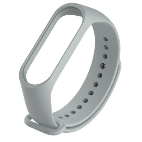 Single-color Silicone Wrist Band Replacement for Xiaomi Mi Band 4 - Grey