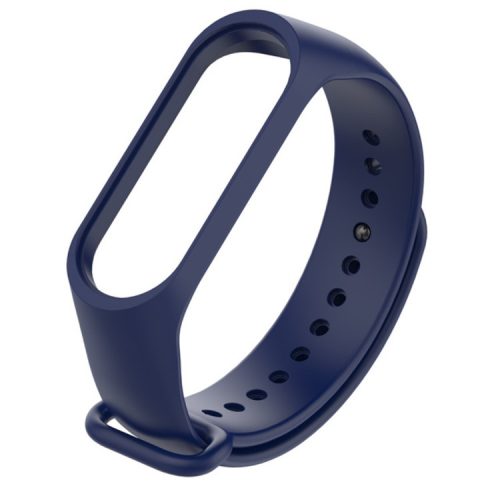 Single-color Silicone Wrist Band Replacement for Xiaomi Mi Band 4 - Dark Blue