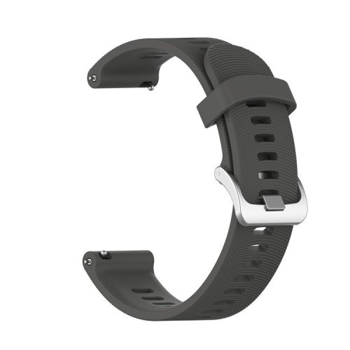 20mm Silicone Watch Strap for Garmin Forerunner 245 Smart Watch Band Replacement - Grey